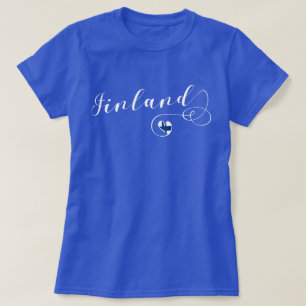T-shirt Tee - shirt de la Finlande de coeur, finlandais,