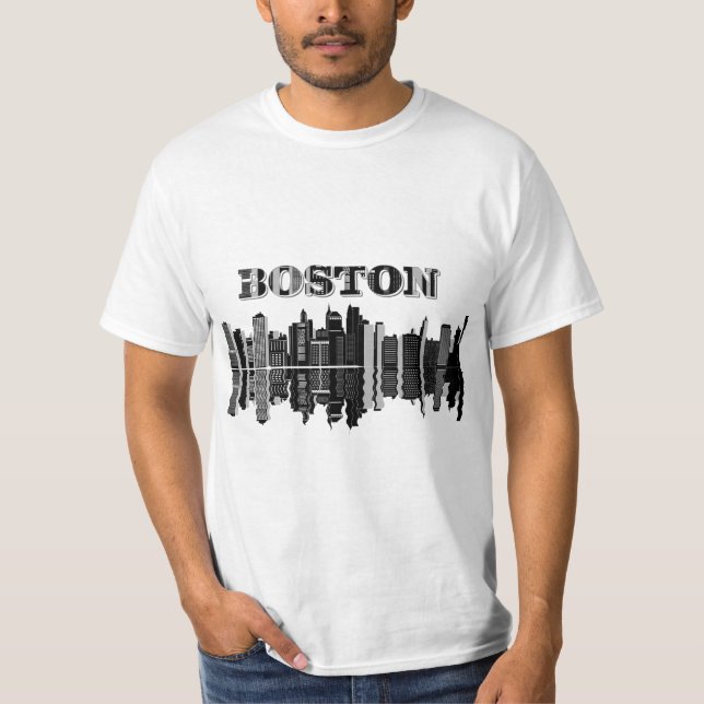 T-shirt Tee - shirt de la ville de Boston (Devant)