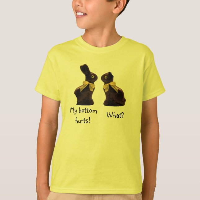 T-shirt Tee - shirt de lapin de chocolat de Pâques (Devant)