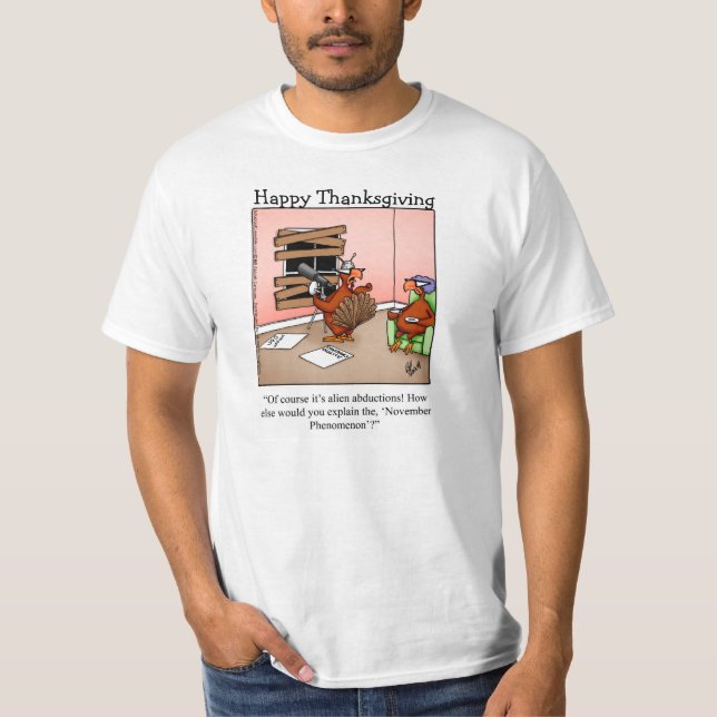 T-shirt Tee - shirt de l'Humour de Thanksgiving "Phénomène (Devant)