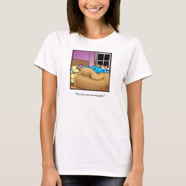 T-shirt Tee - shirt de l'Humour du mari ronfle (Devant)