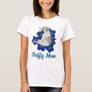T-shirt Tee-shirt de maman Staffy – Art du Staffordshire B