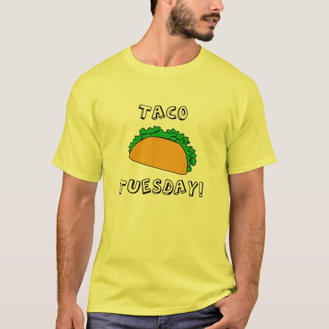 T-shirt Tee - shirt de mardi de taco (Devant)