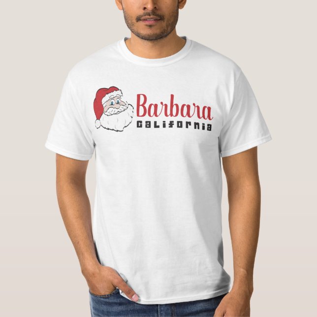 T-shirt Tee - shirt de Père Noël Barbara California (Devant)