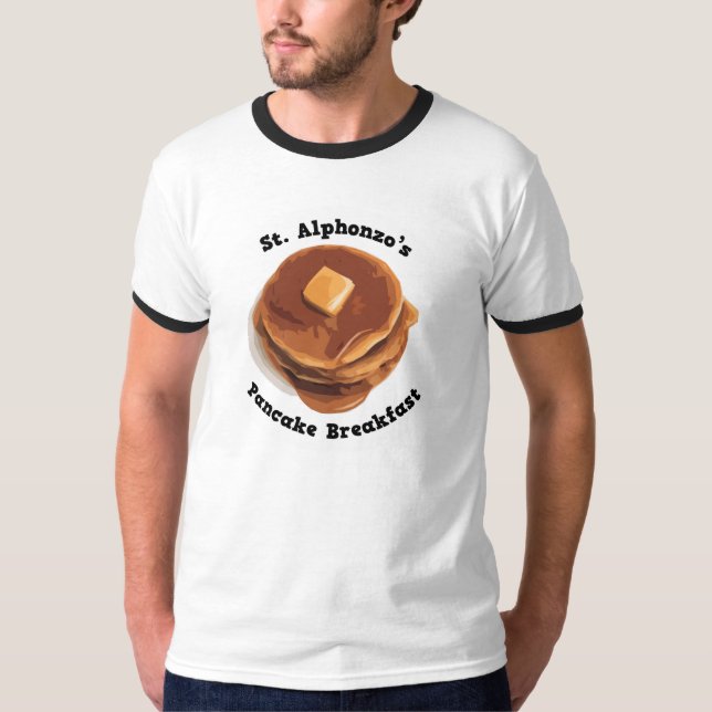 T-shirt Tee - shirt de petit déjeuner de crêpe de St (Devant)