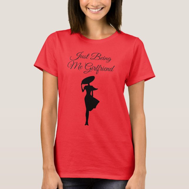 T-shirt Tee - shirt de rouge de femmes (Devant)