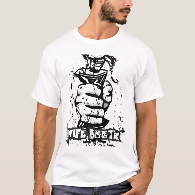 T-SHIRT TEE - SHIRT DE S D'HOMMES DE BATTEUR D'ÉPOUSE ' (Devant)