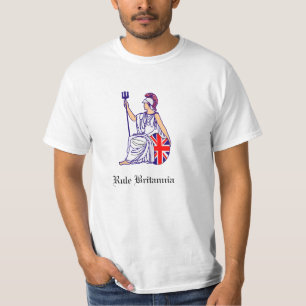 T-SHIRT TEE - SHIRT DE S D'HOMMES DE LA RÈGLE BRITANNIA '
