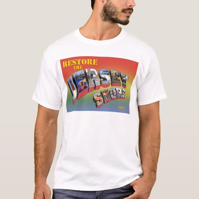 T-shirt Tee - shirt de soulagement d'ouragan de rivage du (Devant)
