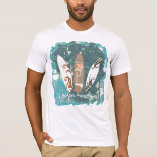 T-shirt tee - shirt de surfers de réunion du conseil