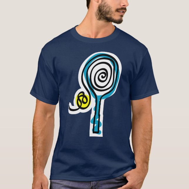 T-shirt Tee - shirt de tennis Cool au design moderne en ra (Devant)