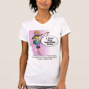 T-shirt Tee - shirt de Twofer - diva de Martini de point