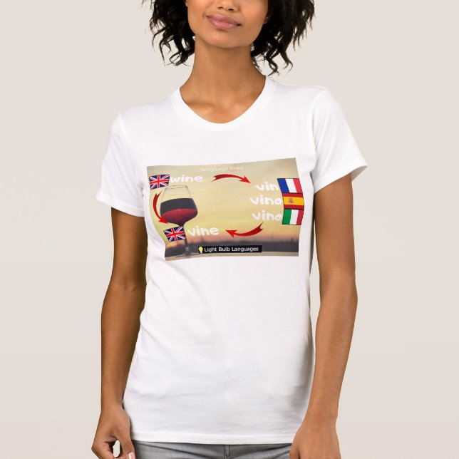 T-shirt tee - shirt de vin-vino-vin-vigne (Devant)