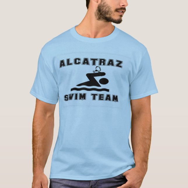T-shirt Tee - shirt d'équipe de natation d'Alcatraz (Devant)