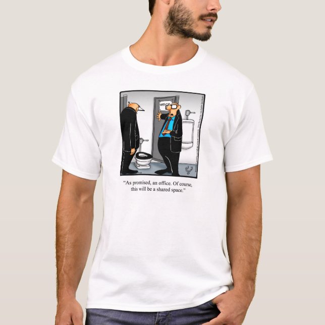 T-shirt Tee - shirt d'Humour drôle "Espace bureau" (Devant)