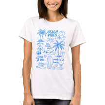 Tee-shirt Doodles d'ambiance de plage