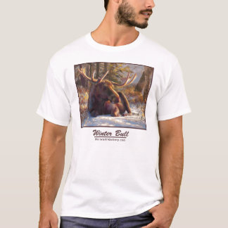 T-shirt Tee - shirt d'orignaux de Taureau des hommes