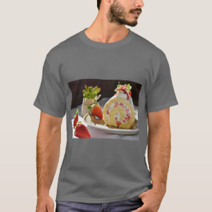 T-shirt Tee-shirt doux à la fraise roulée