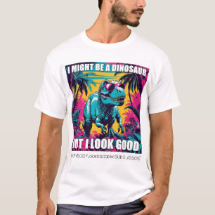 T-shirt Tee-shirt drôle avec un dinosaure en lunettes de s