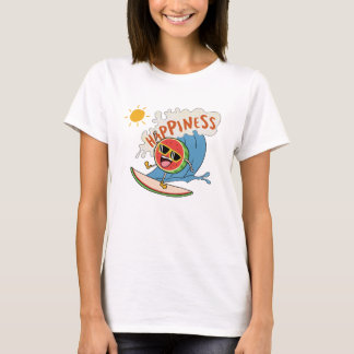 T-shirt Tee-shirt drôle de pastèque de surf – Vibrations d