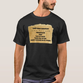 T-shirt Tee - shirt drôle d'humour de liste de contrôle de