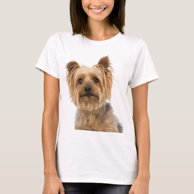 T-shirt Tee - shirt du Yorkshire Terrier Puppy Dog féminin (Devant)