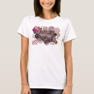 T-shirt Tee-shirt élégant rose LE FUTUR EST MAINTENANT Slo