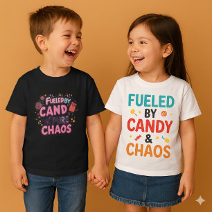 T-shirt Tee-shirt Enfant Énergisé au Sucre Alimenté par
