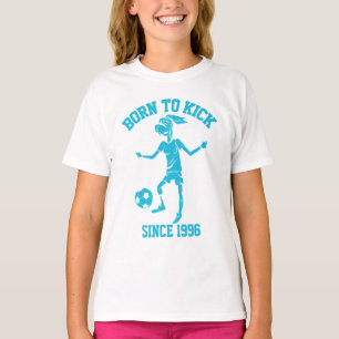 T-shirt Tee - shirt femelle du football d'anniversaire