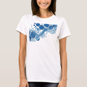 T-shirt Tee-shirt graphique Catchy Silver WATER FLOW