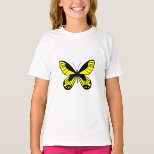 T-shirt Tee-shirt graphique papillon jaune fantaisiste pou