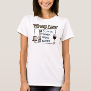 T-shirt Tee-shirt graphique UNIQUE CAFÉ PUIS VIN en or