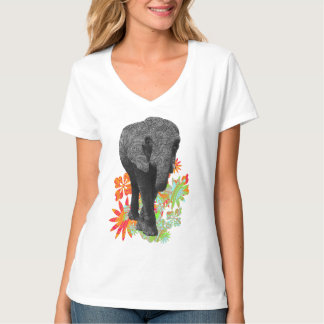 T-shirt Tee - shirt hippie mignon d'éléphant