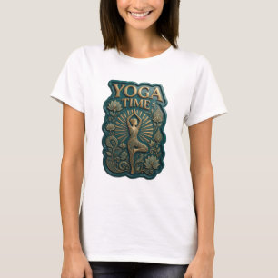 T-shirt Tee-shirt iconique YOGA TIME en or