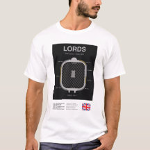 Tee-shirt imprimé ligne minimaliste Lords Cricket 