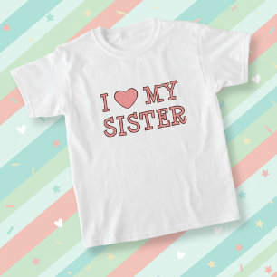 T-shirt Tee Shirt 'J'aime ma sœur' pour Enfants