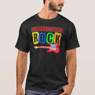 T-shirt Tee-shirt Kindergarten déchire avec guitare Happy 