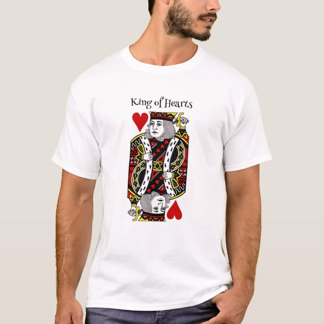 T-shirt Tee - shirt King of Hearts Design (Devant)