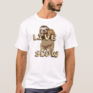 T-shirt Tee - shirt lent vivant de paresse drôle