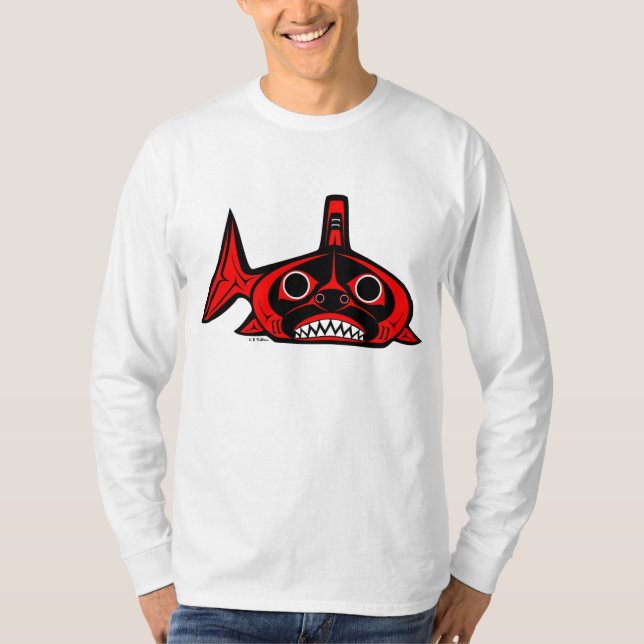 T-shirt Tee - shirt longtemps gainé de requin (Devant)