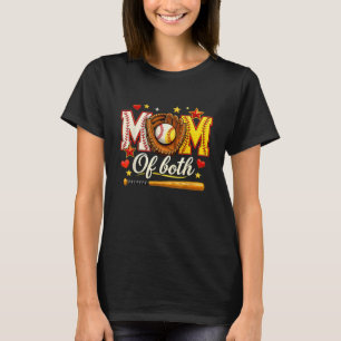 T-shirt Tee-shirt Maman de Baseball et Softball aux Étoile