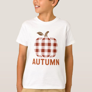 T-shirt Tee-shirt mignon à carreaux et citrouille – Tenue