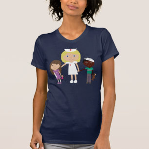 T-shirt Tee - shirt mignon d'infirmière de bande dessinée