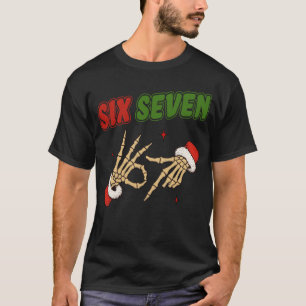 T-shirt Tee-shirt Noël 67 Six Sept Meme Squelette Père Noë