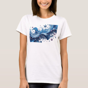 T-shirt Tee-shirt personnalisé Clean Blue BLUE WAVES