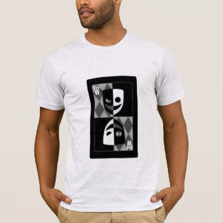 T-shirt Tee-shirt personnalisé diamants de poker joker gri