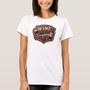 T-shirt Tee-shirt personnalisé Or élégant LE VIN RÈGLE TOU