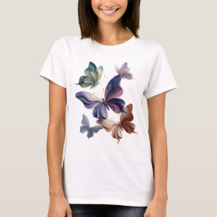 T-shirt Tee-shirt personnalisé Papillon Fantasy Argent Cla