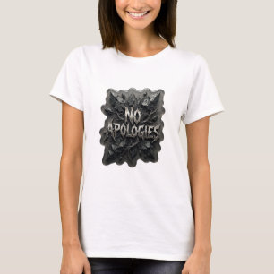 T-shirt Tee-shirt personnalisé Sharp Silver NO APOLOGIES