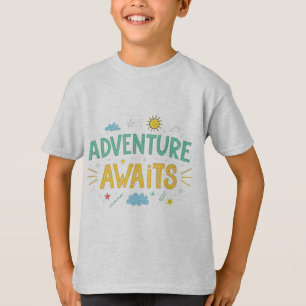 T-shirt Tee-shirt pour enfants "L'Aventure Attend"